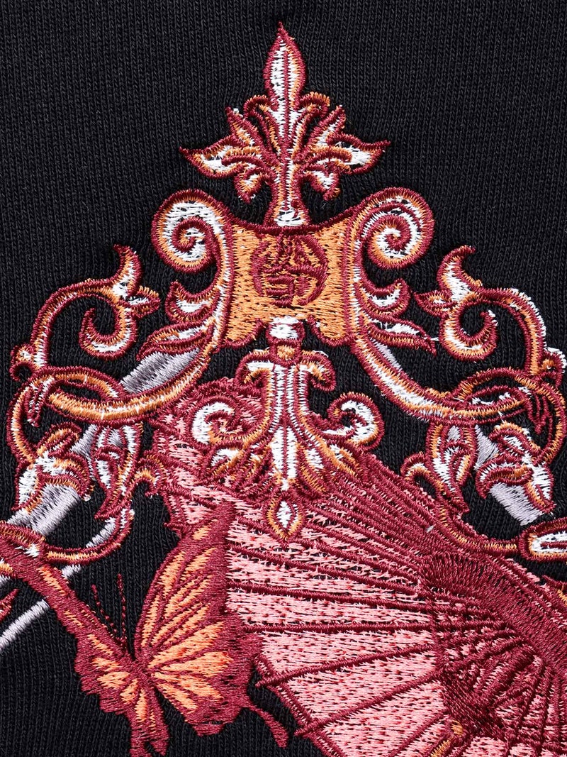 【今昔 -KON-JAKU-】“ビサンチンの花”ナナメZIPロングパーカー