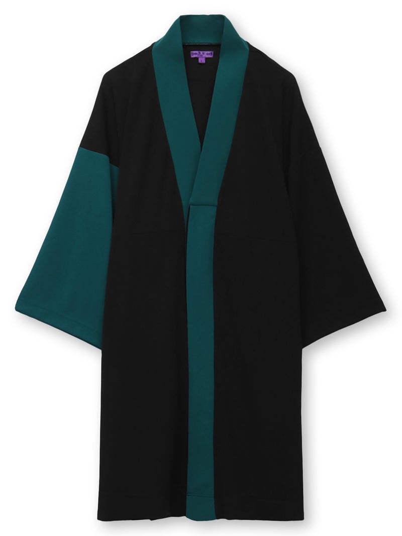 【雅結 -EN-】“無”切替羽織りロングカーディガン