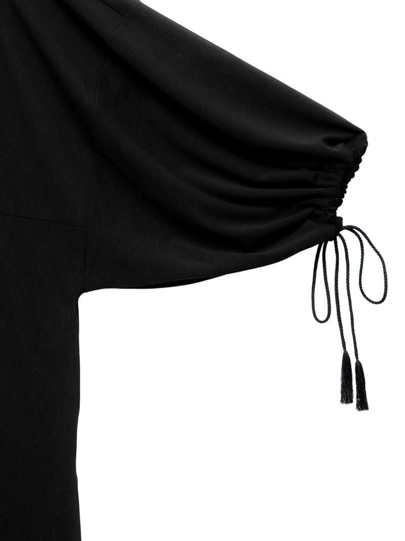 【雅結 -EN-】“無”切替羽織りロングカーディガン