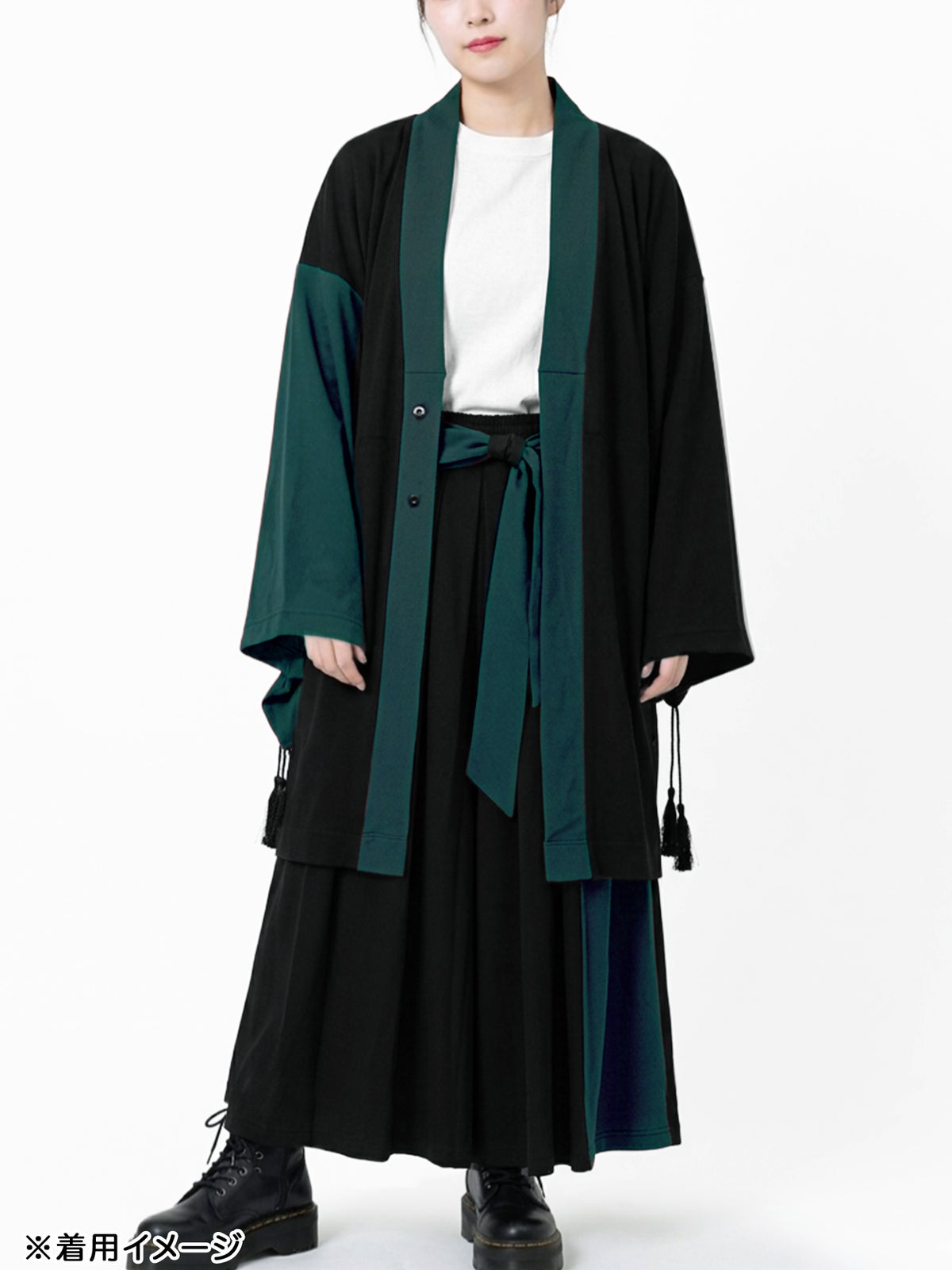 【雅結 -EN-】“無”飾り帯付き切替ハカマパンツ