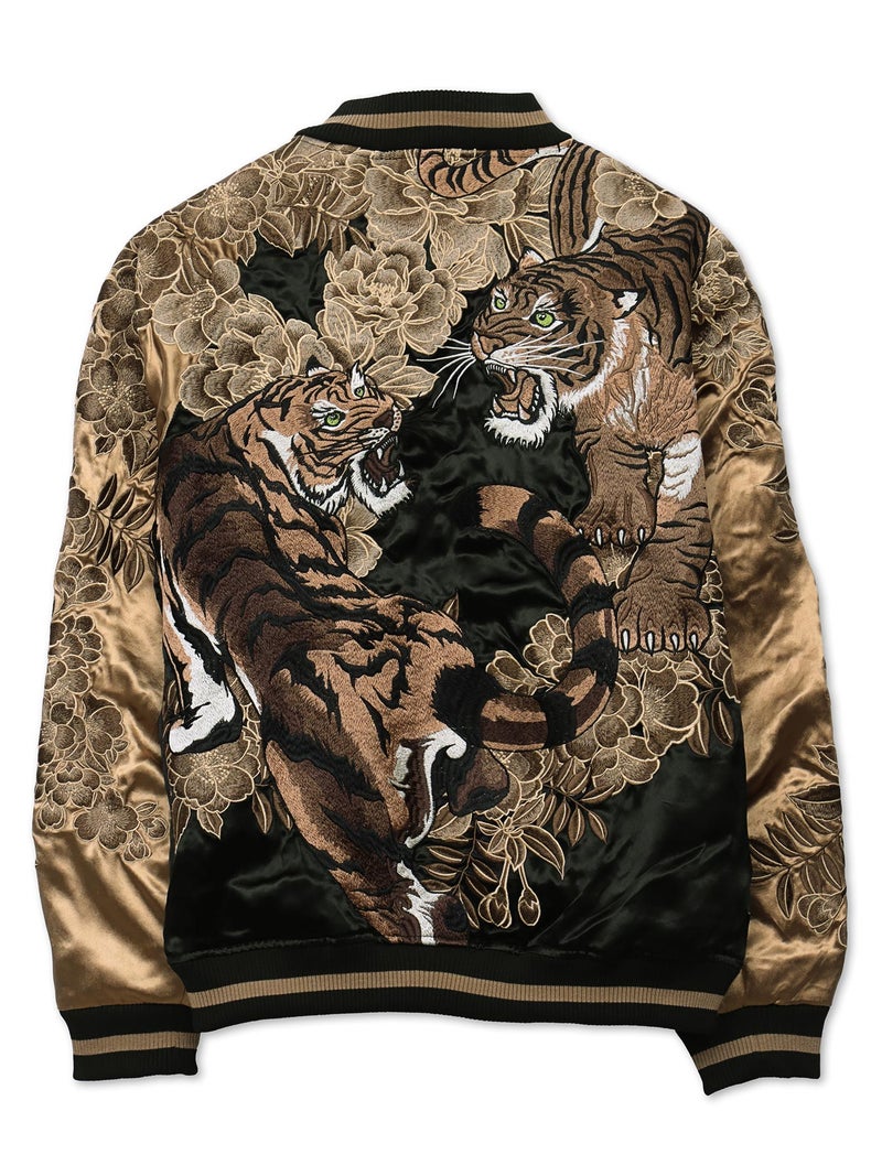 【絡繰魂・頂】“猛虎ノ頂”総刺繍リバーシブルスカジャン