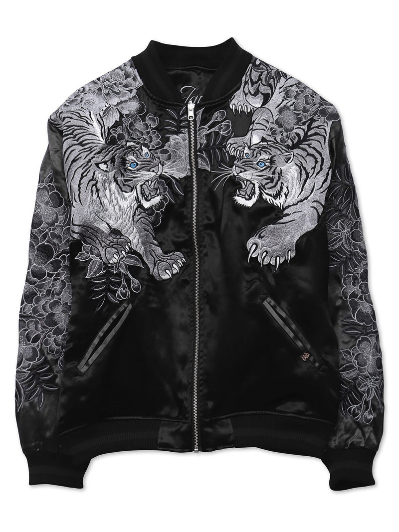 【絡繰魂・頂】“猛虎ノ頂”総刺繍リバーシブルスカジャン