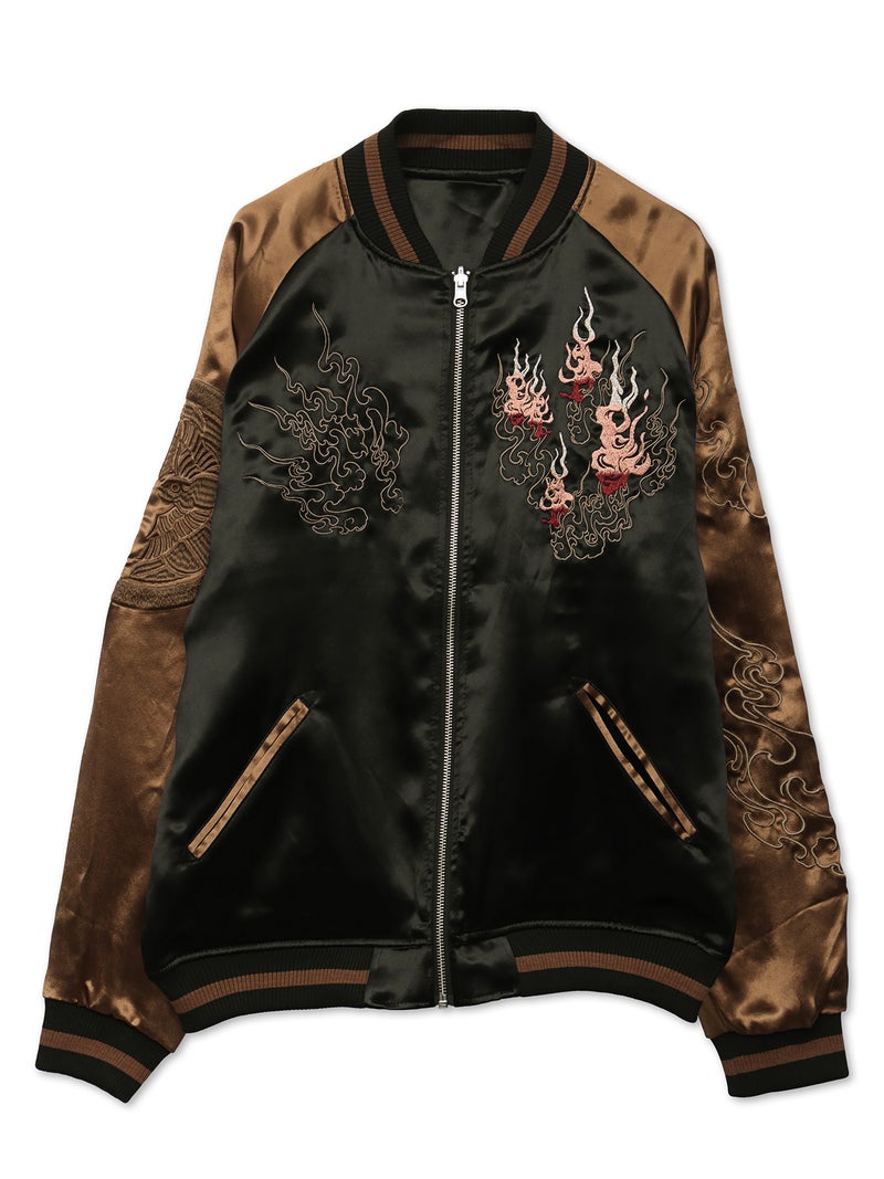 【絡繰魂】“戦国浮世絵 八重垣姫”刺繍入りリバーシブルスカジャン