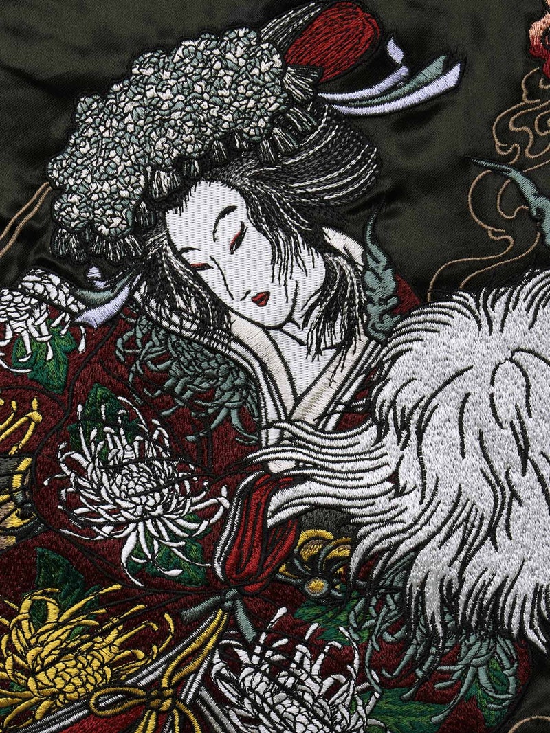 【絡繰魂】“戦国浮世絵 八重垣姫”刺繍入りリバーシブルスカジャン