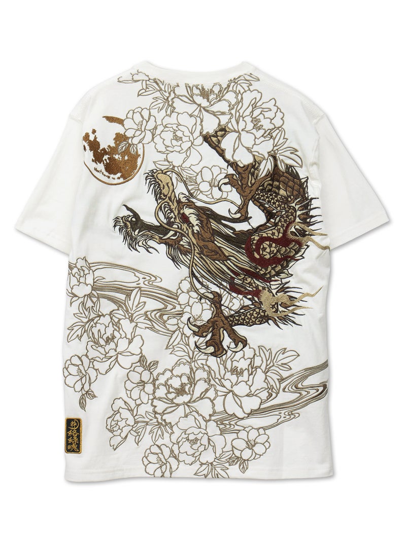 【絡繰魂・粋】“龍神降臨”刺繍入り半袖Tシャツ