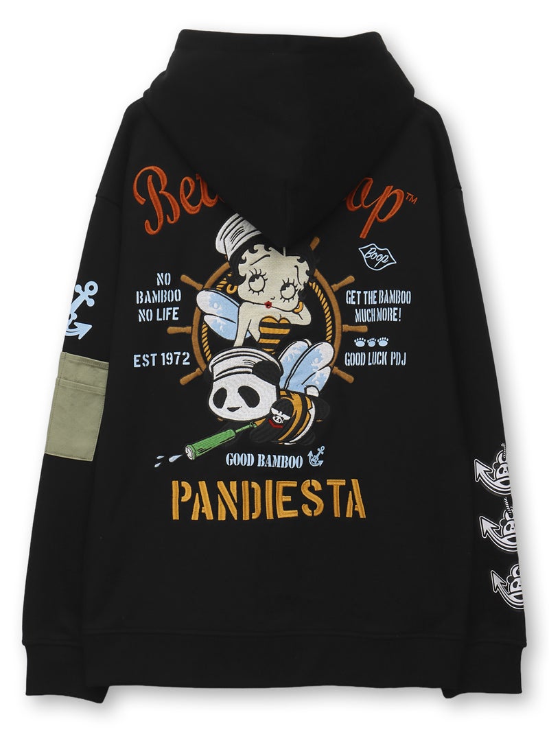 【PANDIESTA JAPAN×BETTY BOOP】“Honey Bee”刺繍入りZIPパーカー