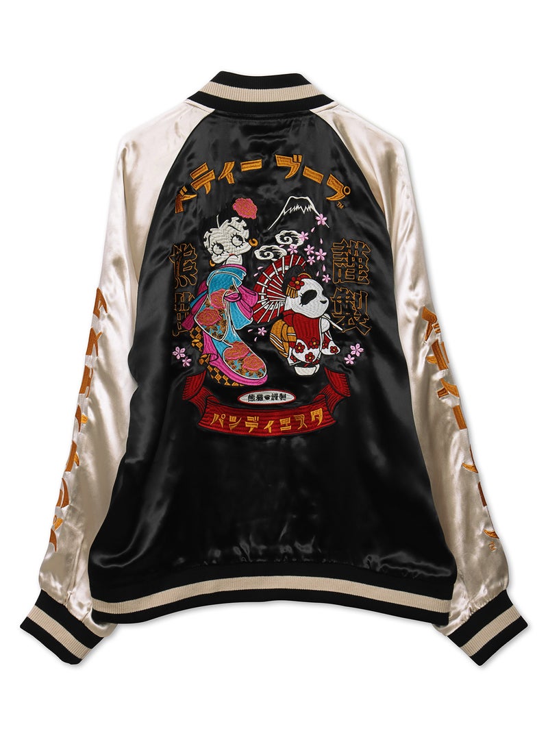 【PANDIESTA JAPAN×BETTY BOOP】“花魁道中”総刺繍リバーシブルスカジャン