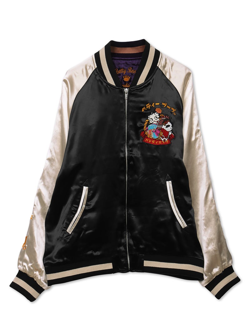 【PANDIESTA JAPAN×BETTY BOOP】“花魁道中”総刺繍リバーシブルスカジャン