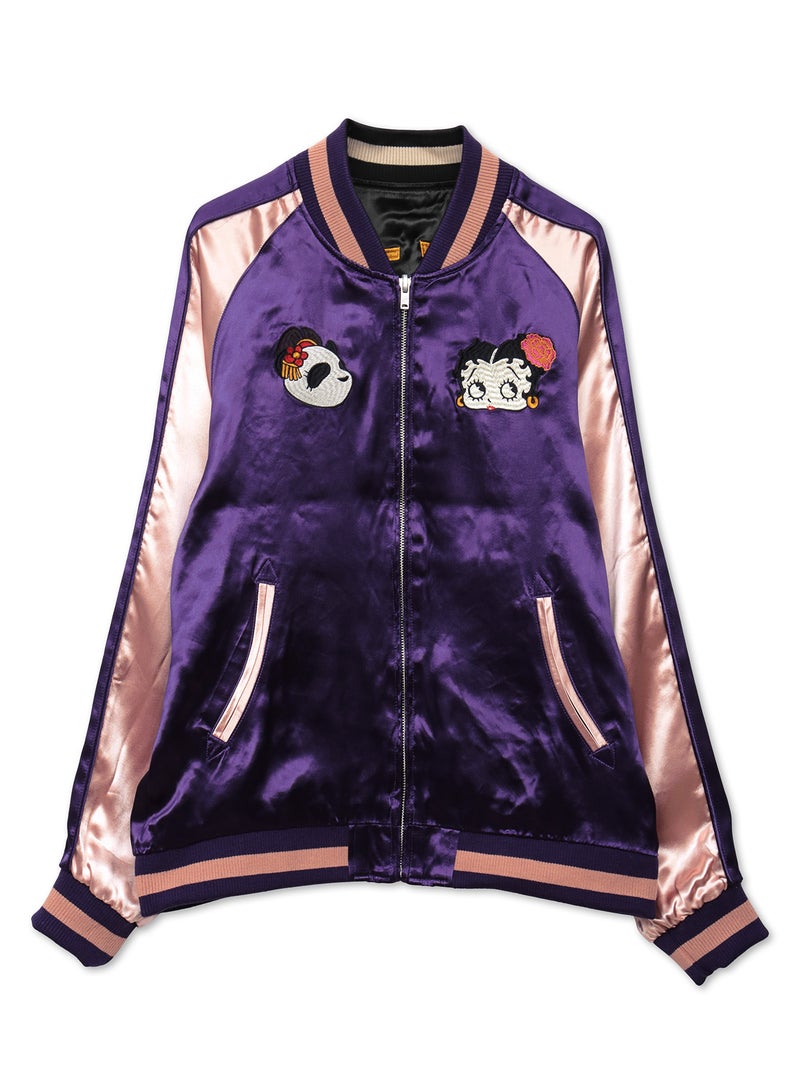 【PANDIESTA JAPAN×BETTY BOOP】“花魁道中”総刺繍リバーシブルスカジャン