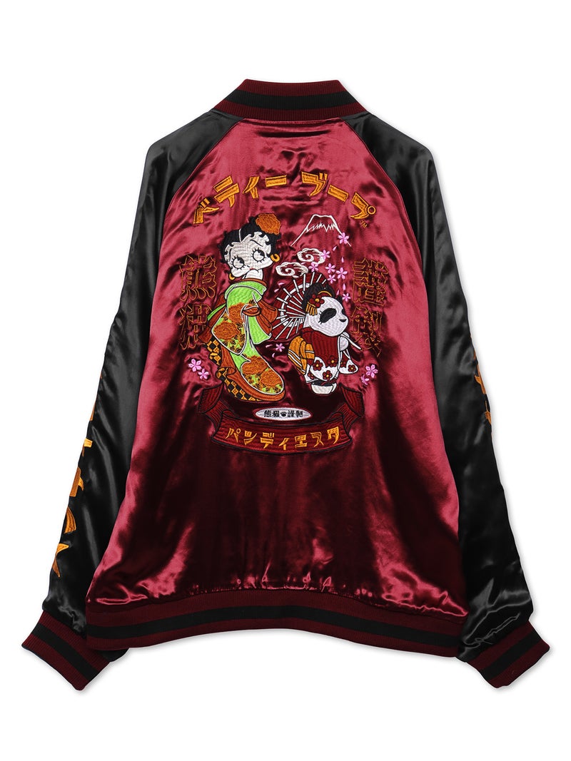【PANDIESTA JAPAN×BETTY BOOP】“花魁道中”総刺繍リバーシブルスカジャン