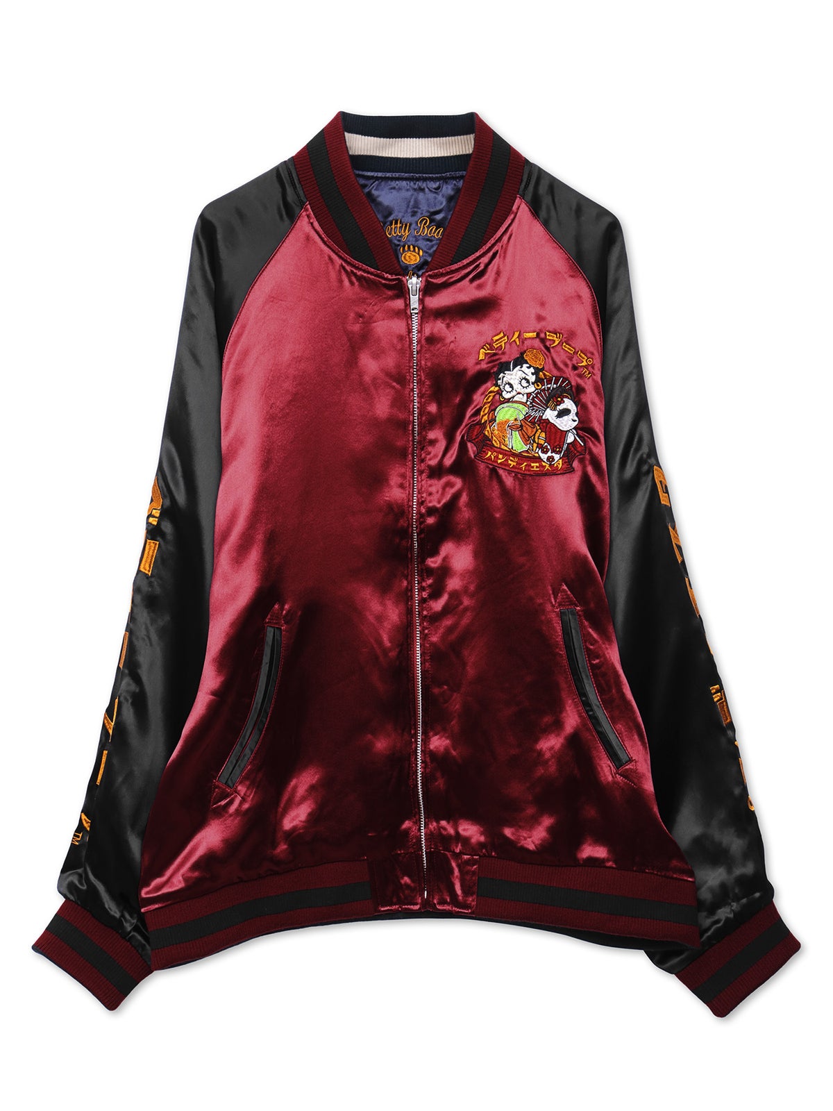 【PANDIESTA JAPAN×BETTY BOOP】“花魁道中”総刺繍リバーシブルスカジャン