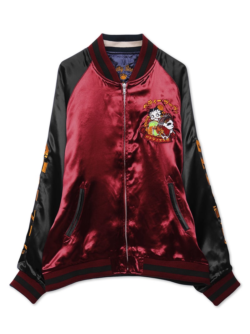 【PANDIESTA JAPAN×BETTY BOOP】“花魁道中”総刺繍リバーシブルスカジャン