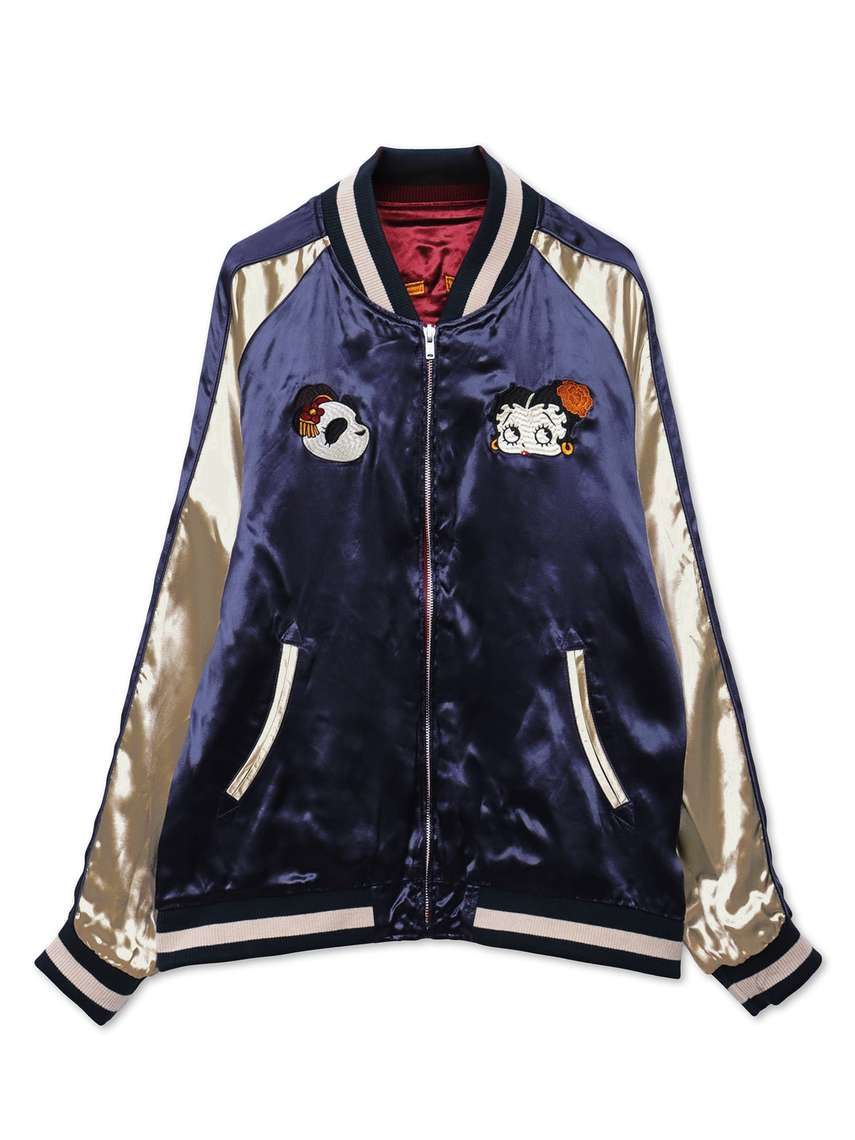 【PANDIESTA JAPAN×BETTY BOOP】“花魁道中”総刺繍リバーシブルスカジャン