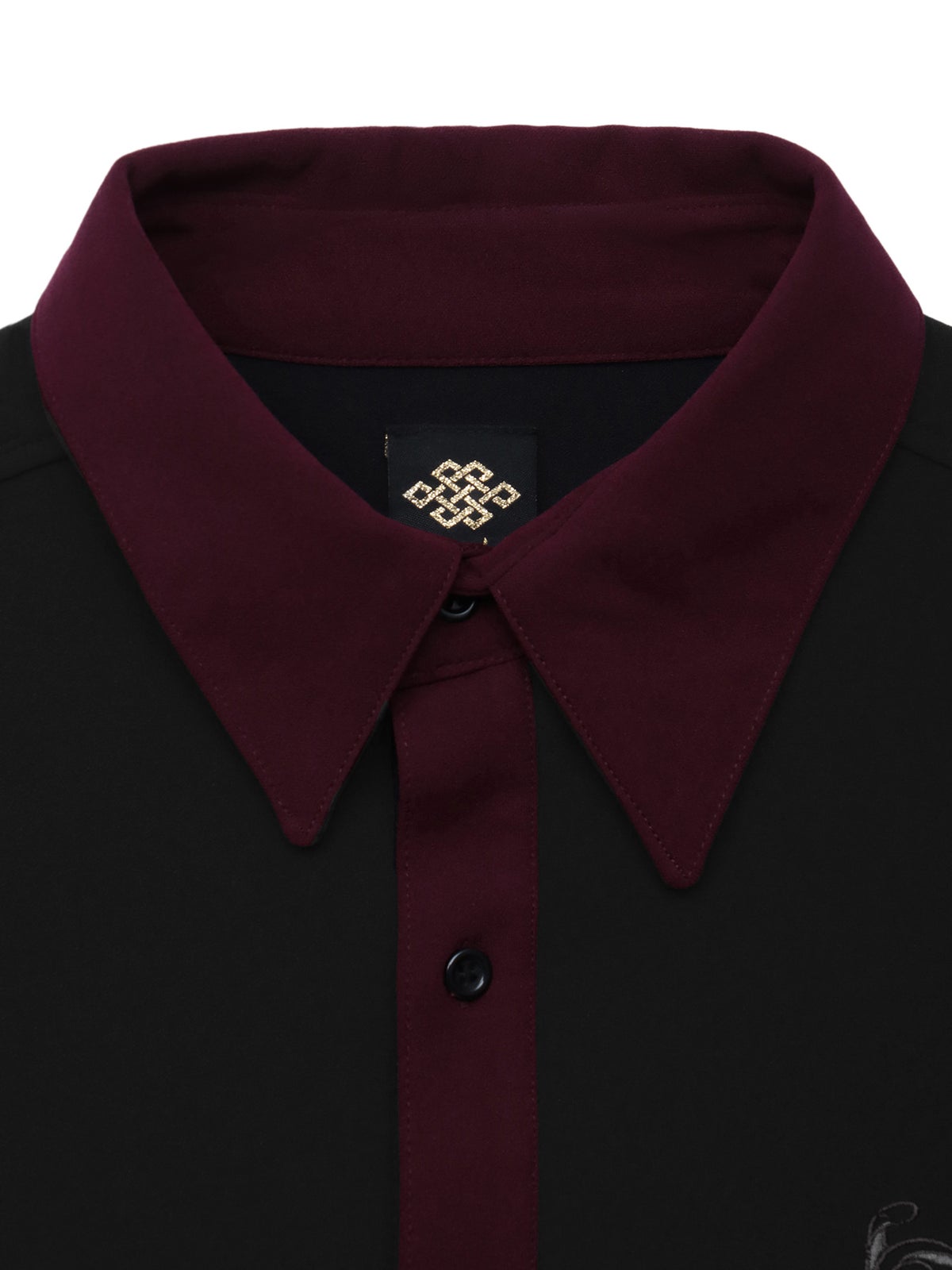 【雅結】菊刺繍袖脱着シャツ