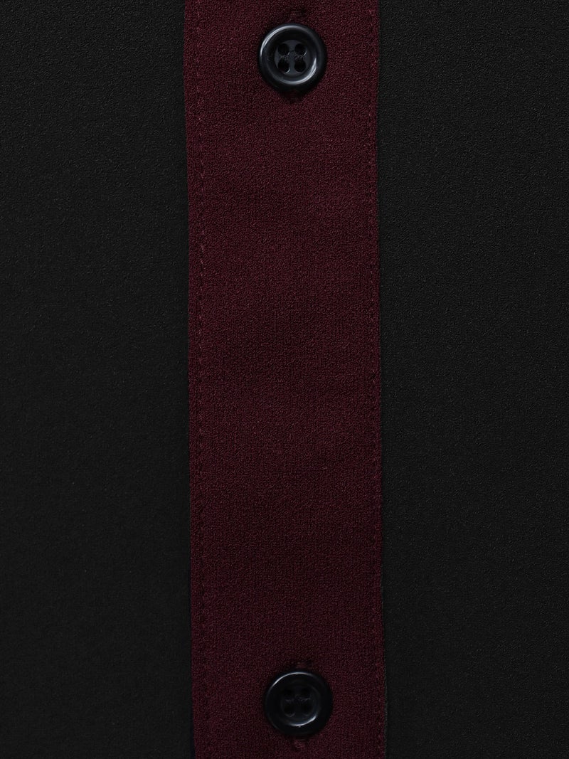 【雅結】菊刺繍袖脱着シャツ