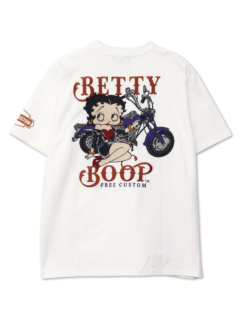 【BETTY BOOP】“BIKE ベティ”刺繍入りTEE