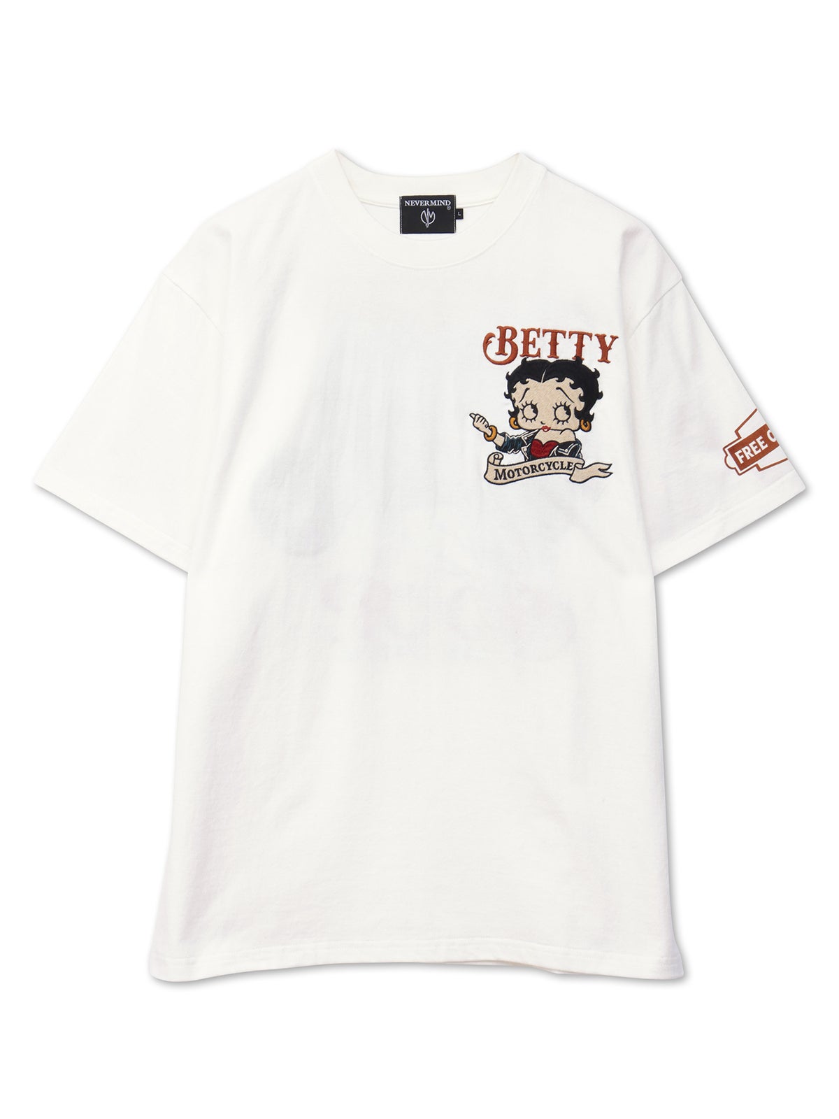 【BETTY BOOP】“BIKE ベティ”刺繍入りTEE