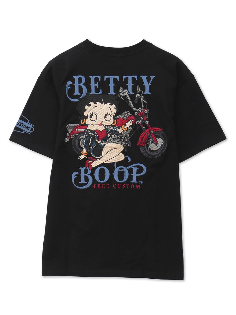 【BETTY BOOP】“BIKE ベティ”刺繍入りTEE