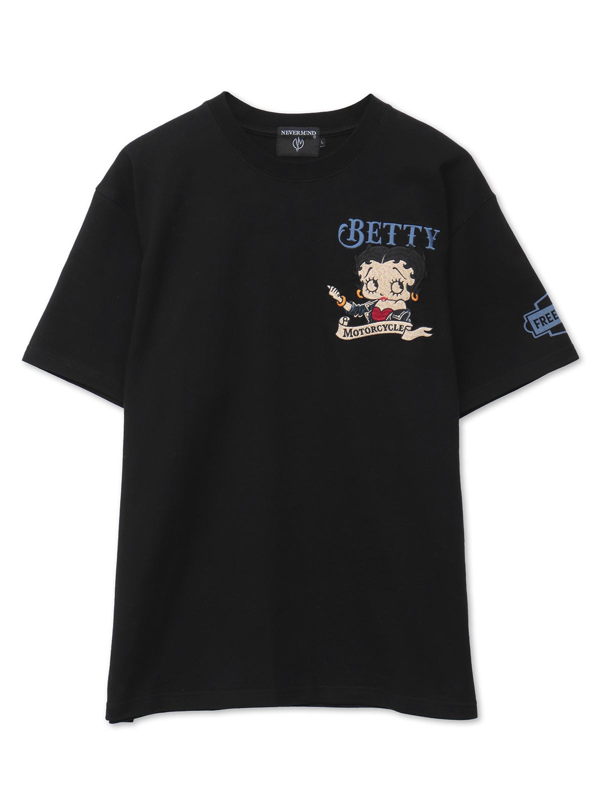 【BETTY BOOP】“BIKE ベティ”刺繍入りTEE