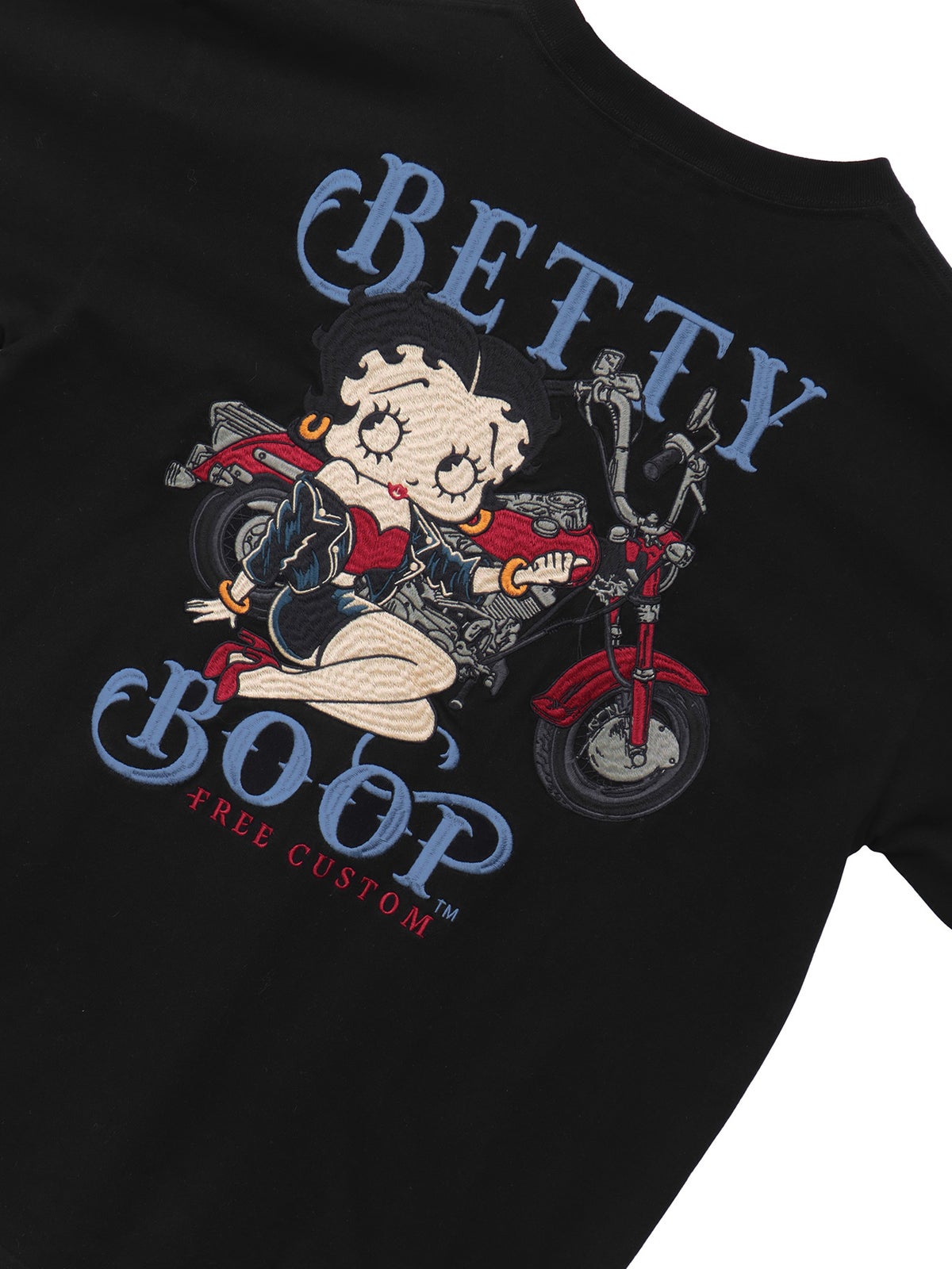 【BETTY BOOP】“BIKE ベティ”刺繍入りTEE
