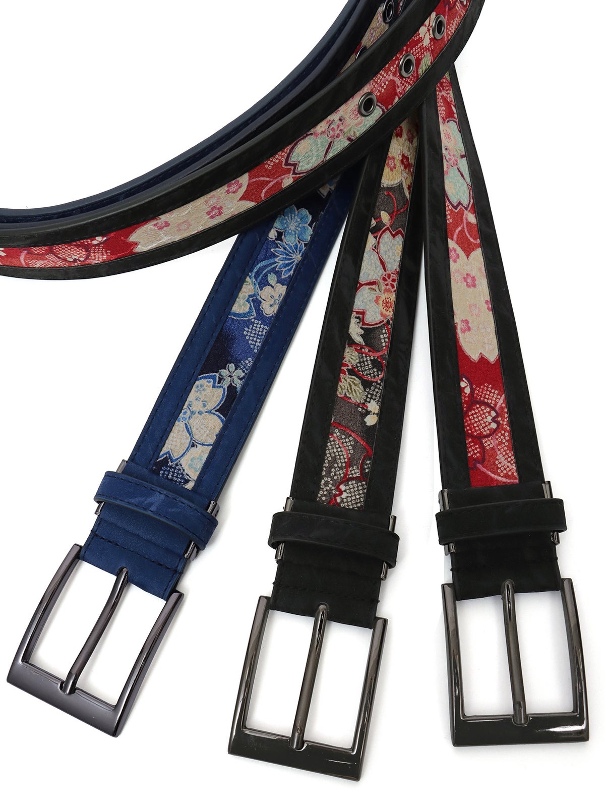 【雅結】桜柄 ちりめんベルト