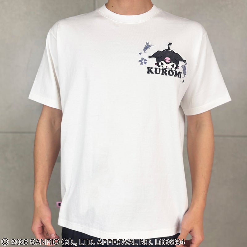 ＜予約＞【絡繰魂・粋×KUROMI】“KUROMI JAPAN”刺繍入りTシャツ