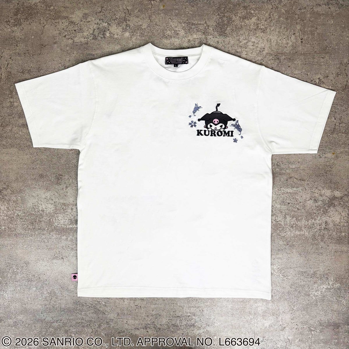 ＜予約＞【絡繰魂・粋×KUROMI】“KUROMI JAPAN”刺繍入りTシャツ