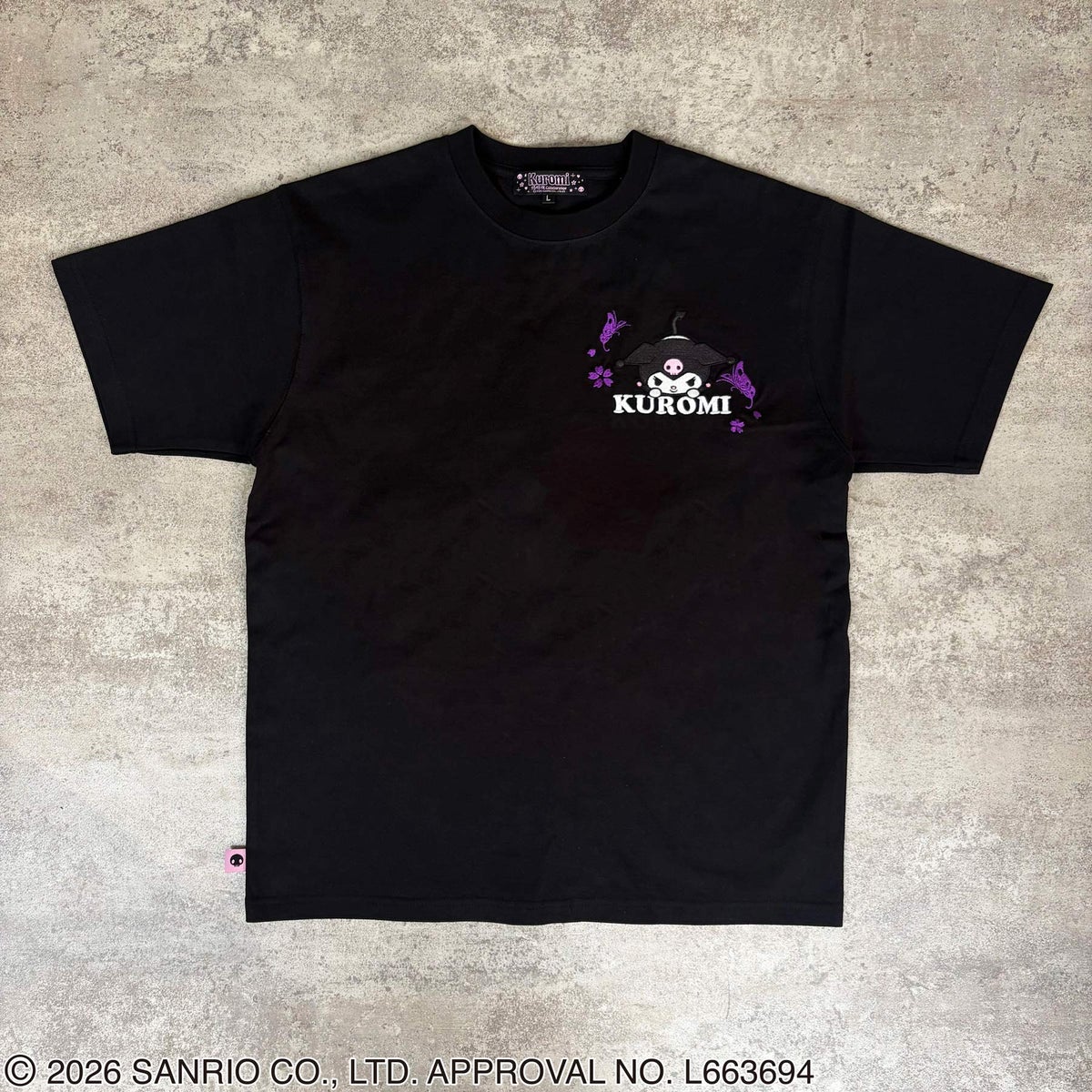 ＜予約＞【絡繰魂・粋×KUROMI】“KUROMI JAPAN”刺繍入りTシャツ