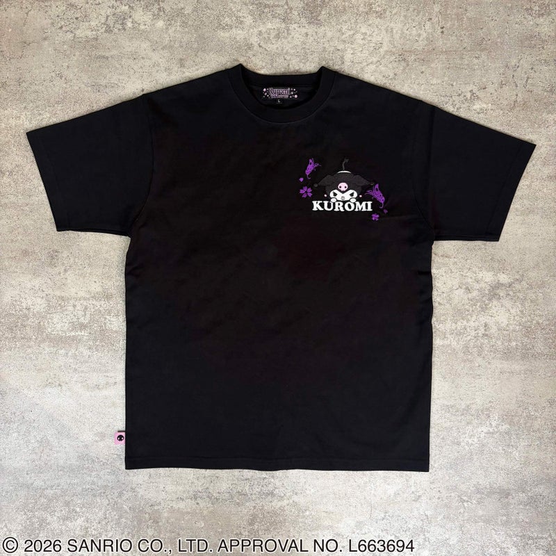 ＜予約＞【絡繰魂・粋×KUROMI】“KUROMI JAPAN”刺繍入りTシャツ