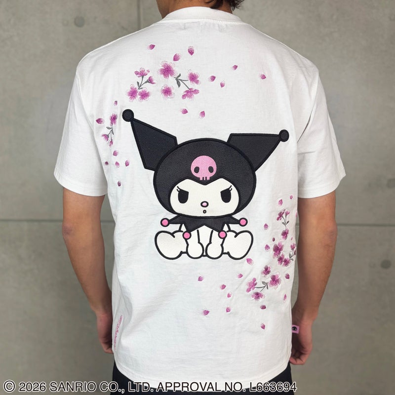 ＜予約＞【絡繰魂・粋×KUROMI】“KUROMI SAKURA”刺入りTシャツ