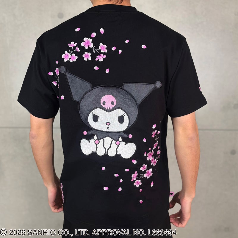 ＜予約＞【絡繰魂・粋×KUROMI】“KUROMI SAKURA”刺入りTシャツ