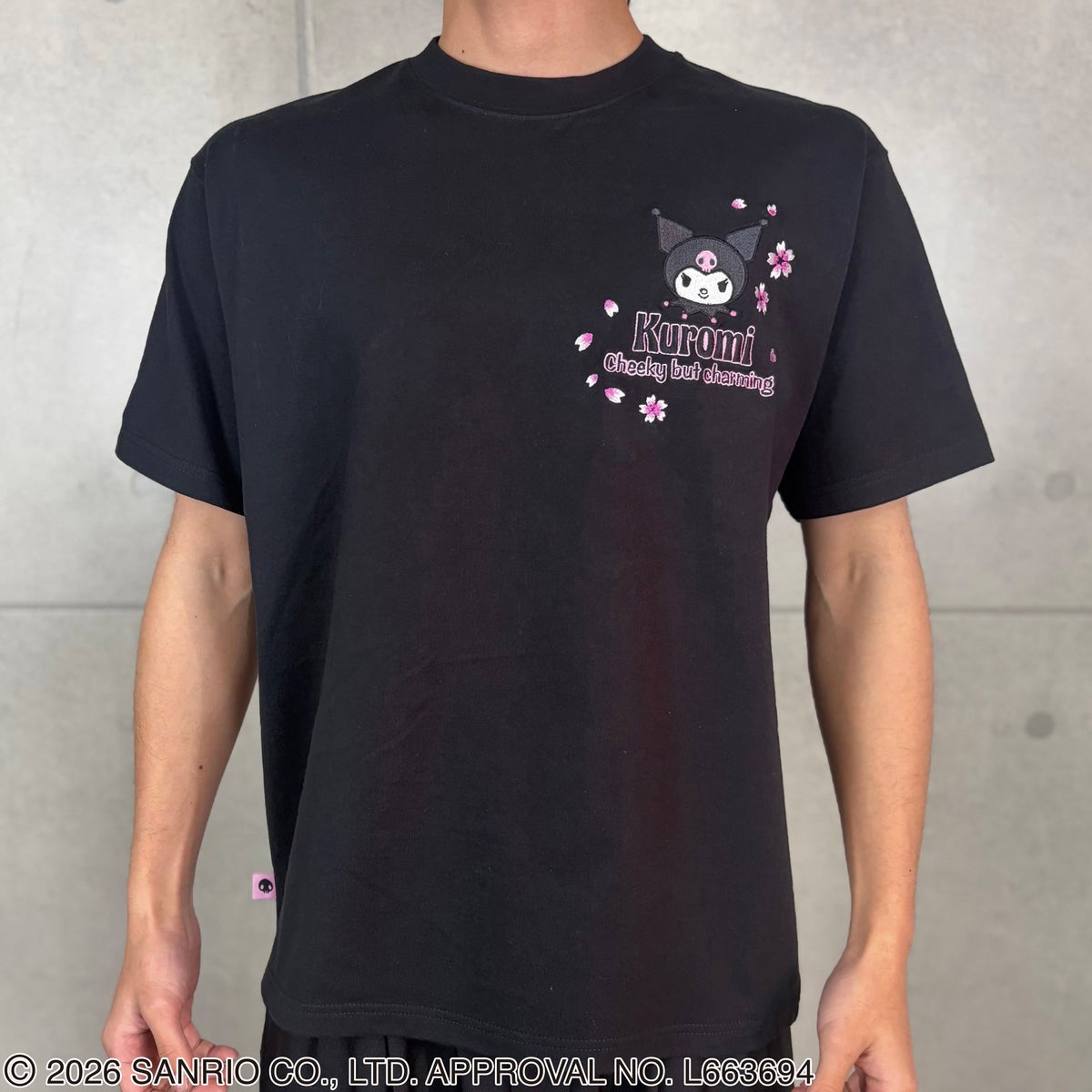 ＜予約＞【絡繰魂・粋×KUROMI】“KUROMI SAKURA”刺入りTシャツ