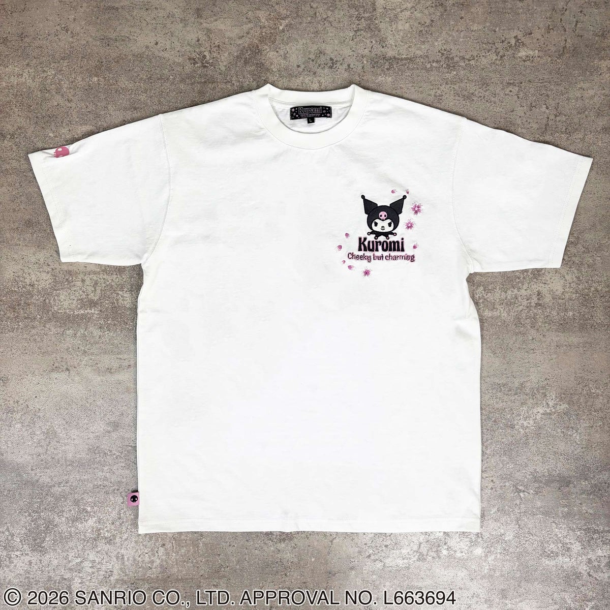 ＜予約＞【絡繰魂・粋×KUROMI】“KUROMI SAKURA”刺入りTシャツ