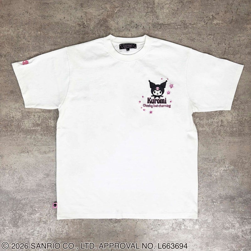 ＜予約＞【絡繰魂・粋×KUROMI】“KUROMI SAKURA”刺入りTシャツ