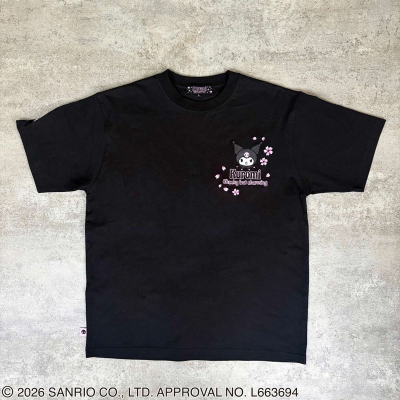＜予約＞【絡繰魂・粋×KUROMI】“KUROMI SAKURA”刺入りTシャツ