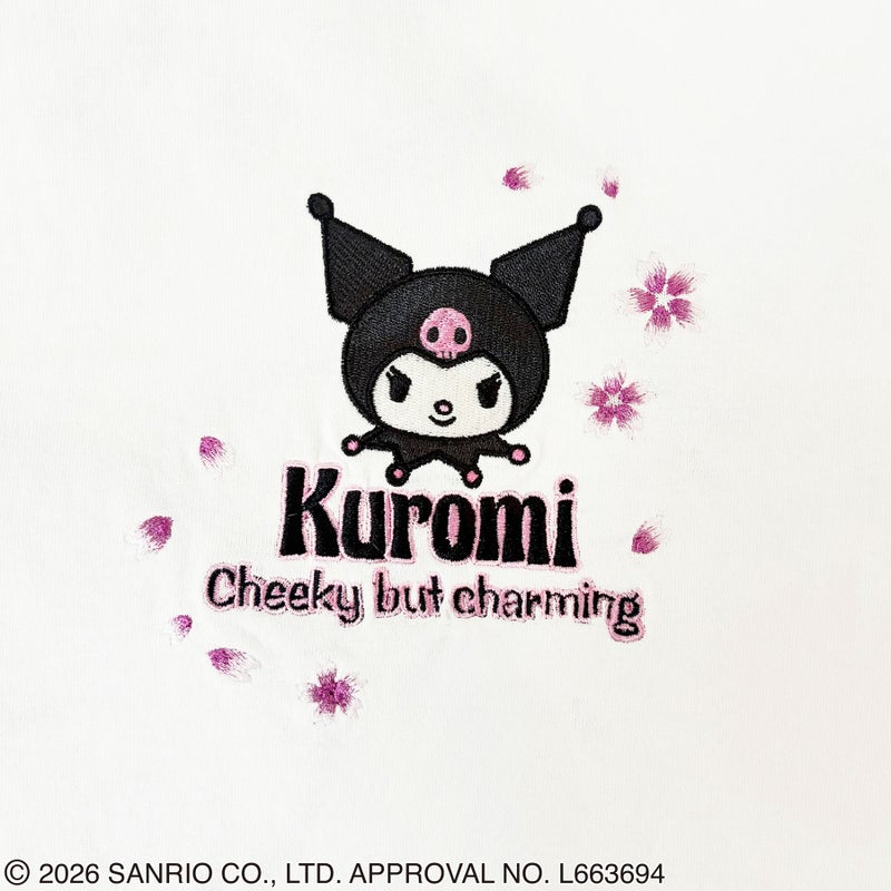 ＜予約＞【絡繰魂・粋×KUROMI】“KUROMI SAKURA”刺入りTシャツ