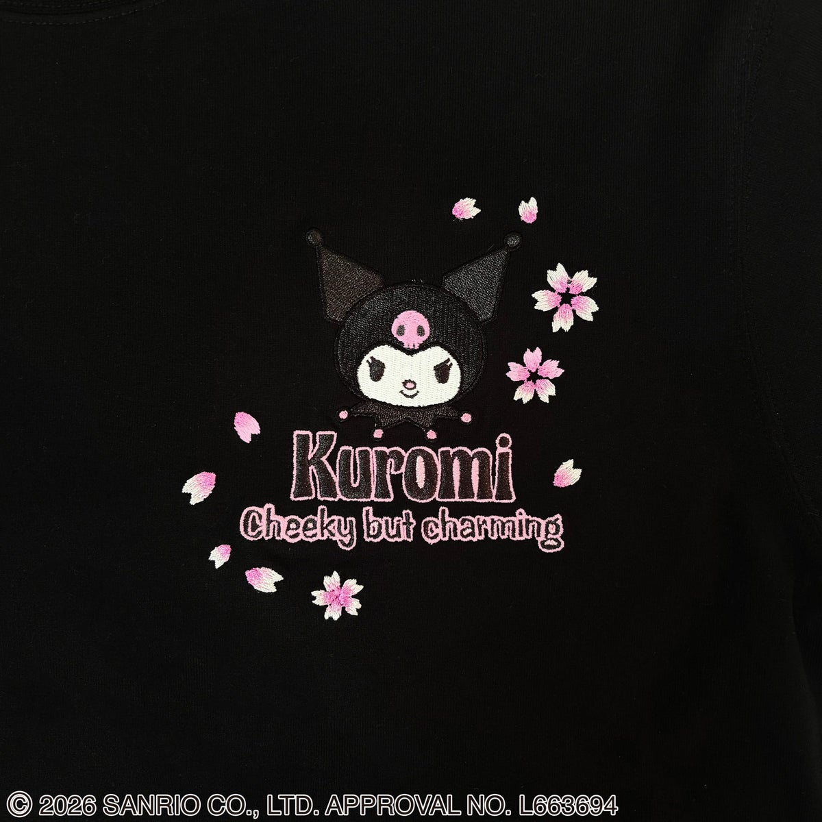 ＜予約＞【絡繰魂・粋×KUROMI】“KUROMI SAKURA”刺入りTシャツ