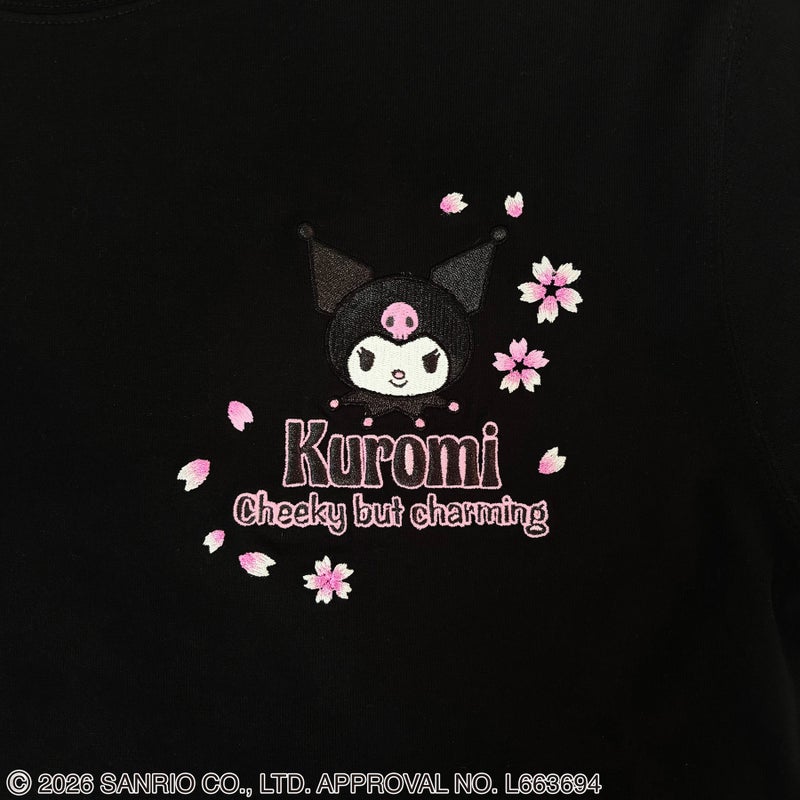 ＜予約＞【絡繰魂・粋×KUROMI】“KUROMI SAKURA”刺入りTシャツ