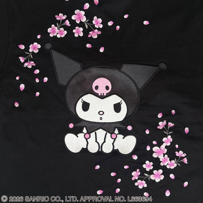 ＜予約＞【絡繰魂・粋×KUROMI】“KUROMI SAKURA”刺入りTシャツ