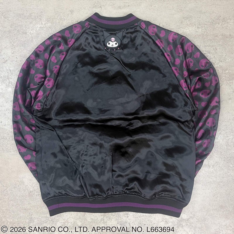 ＜予約＞【絡繰魂・粋×KUROMI】“KUROMI SAKURA”刺繍入りリバーシブルスカジャン