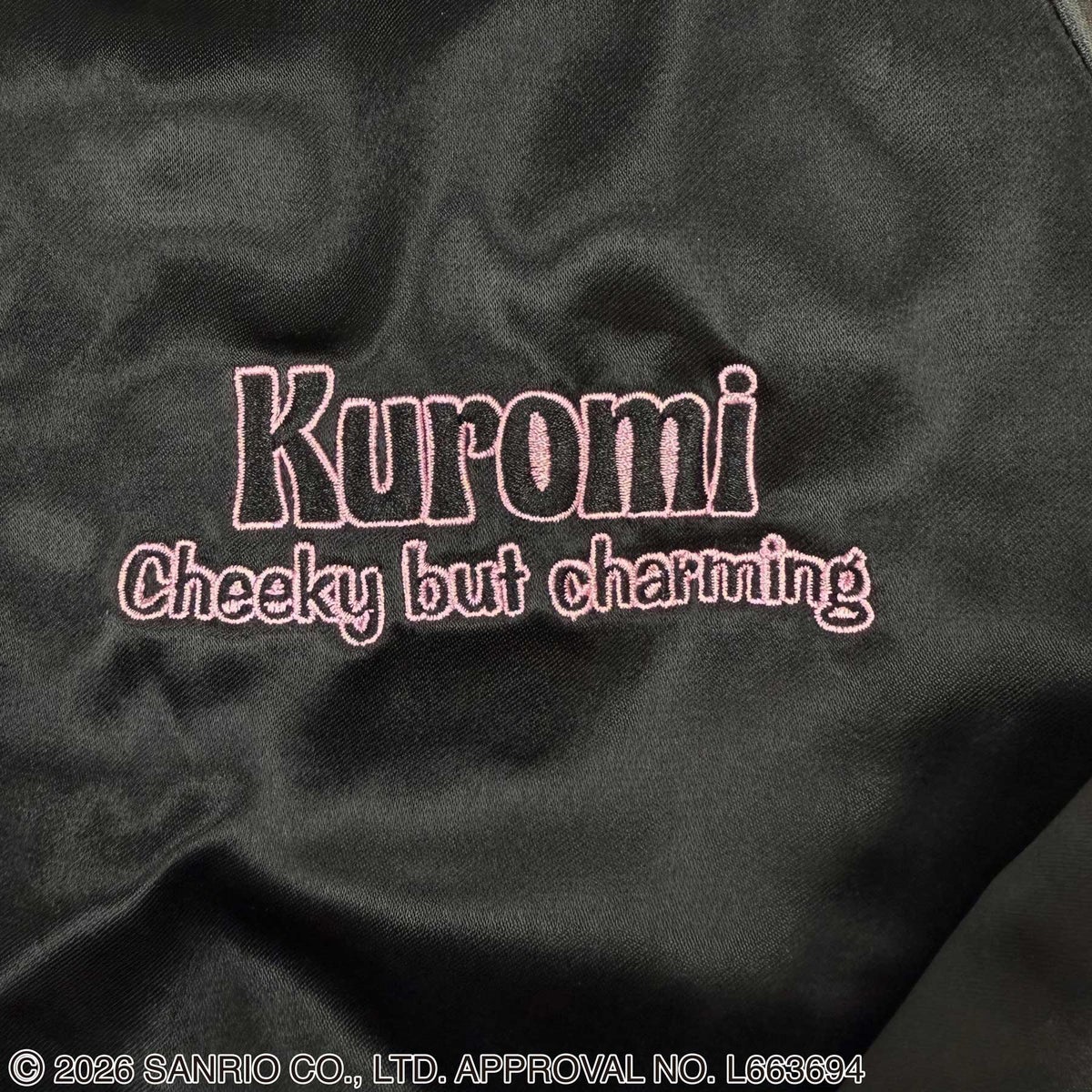 ＜予約＞【絡繰魂・粋×KUROMI】“KUROMI SAKURA”刺繍入りリバーシブルスカジャン