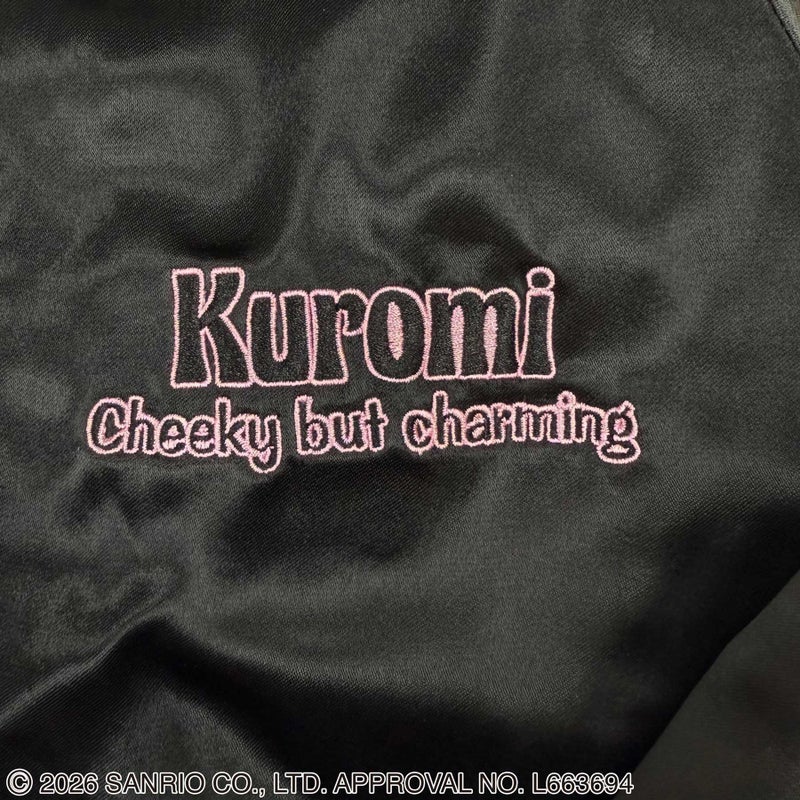 ＜予約＞【絡繰魂・粋×KUROMI】“KUROMI SAKURA”刺繍入りリバーシブルスカジャン