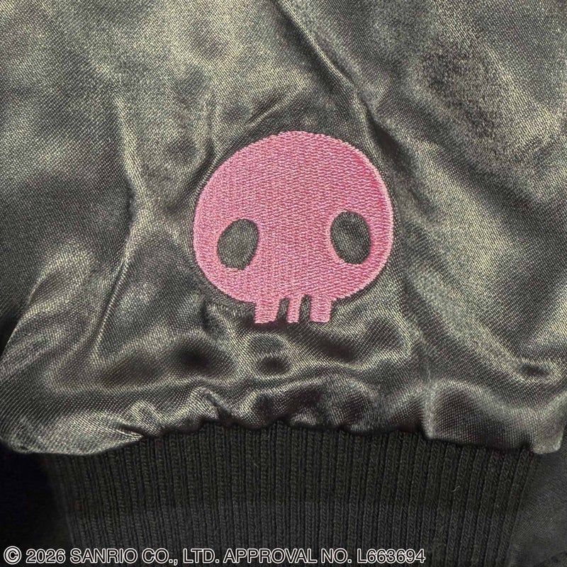 ＜予約＞【絡繰魂・粋×KUROMI】“KUROMI SAKURA”刺繍入りリバーシブルスカジャン