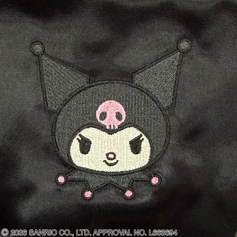 ＜予約＞【絡繰魂・粋×KUROMI】“KUROMI SAKURA”刺繍入りリバーシブルスカジャン