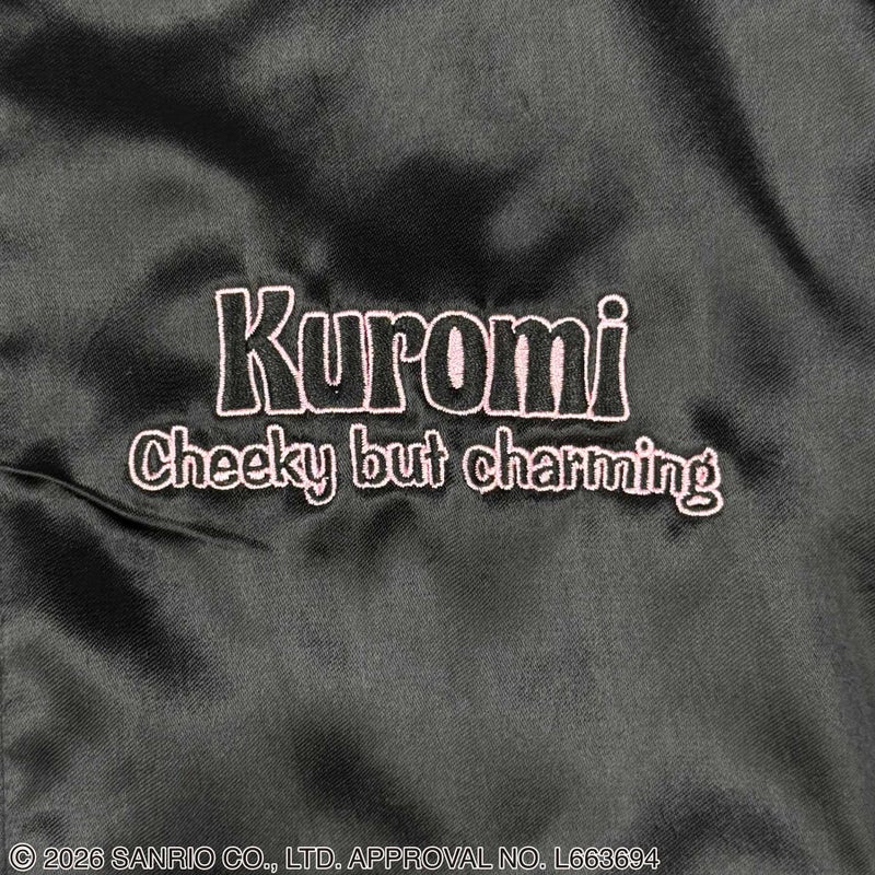 ＜予約＞【絡繰魂・粋×KUROMI】“KUROMI SAKURA”刺繍入りリバーシブルスカジャン