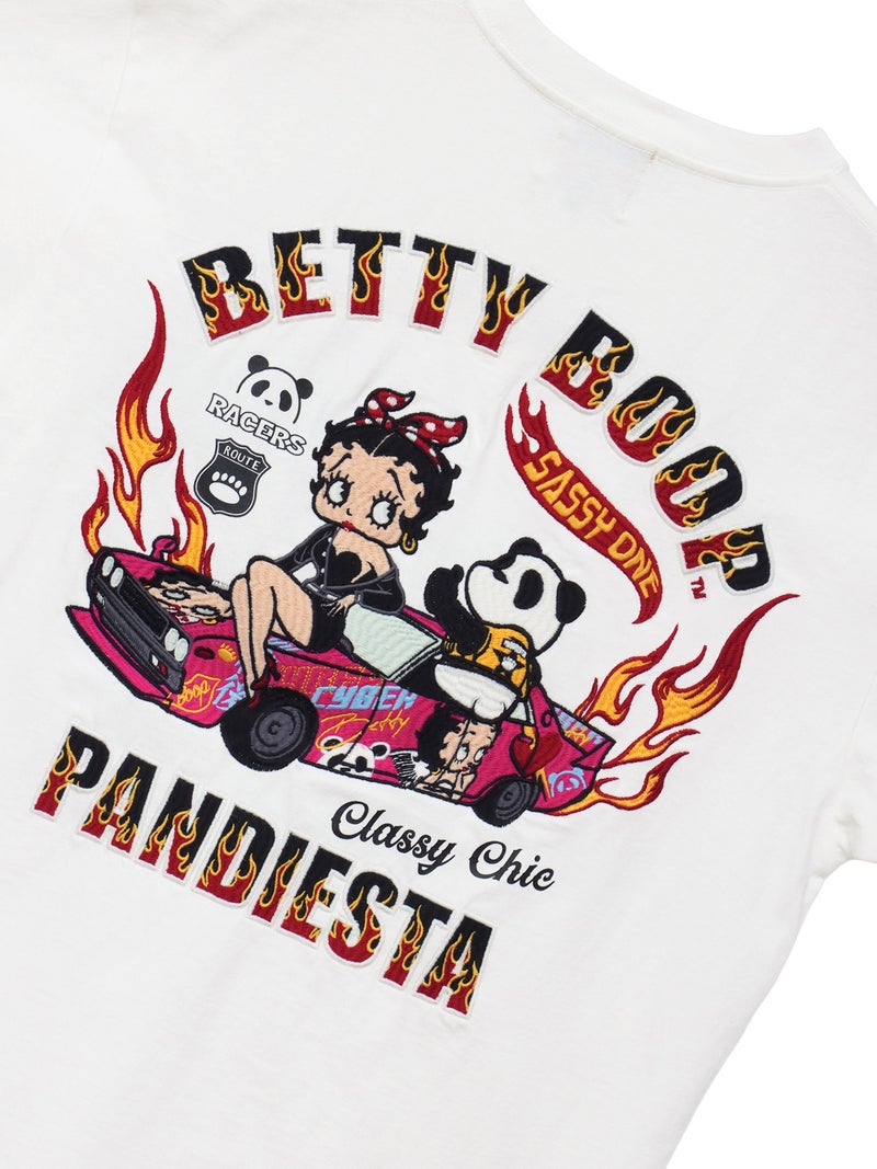 【PANDIESTA JAPAN×BETTY BOOP】“カスタムライド ベティ”刺繍入りTシャツ