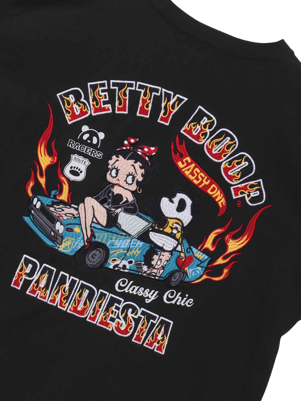 【PANDIESTA JAPAN×BETTY BOOP】“カスタムライド ベティ”刺繍入りTシャツ