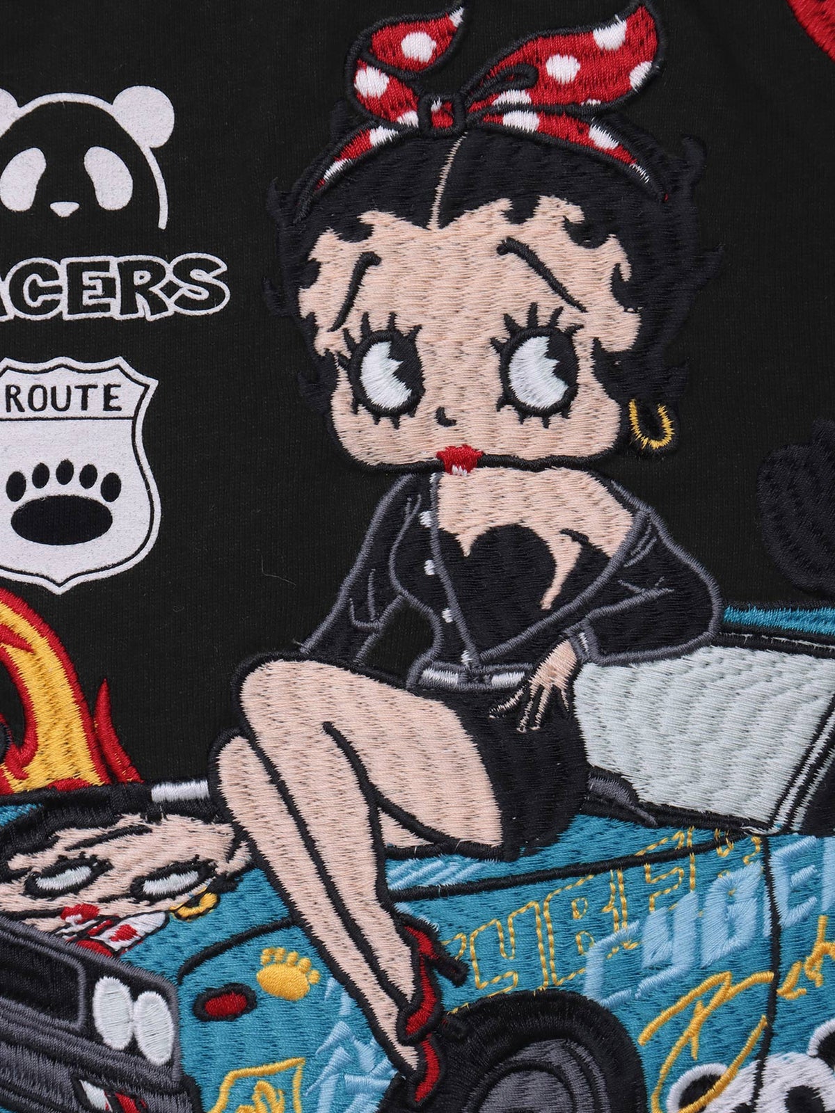 【PANDIESTA JAPAN×BETTY BOOP】“カスタムライド ベティ”刺繍入りTシャツ