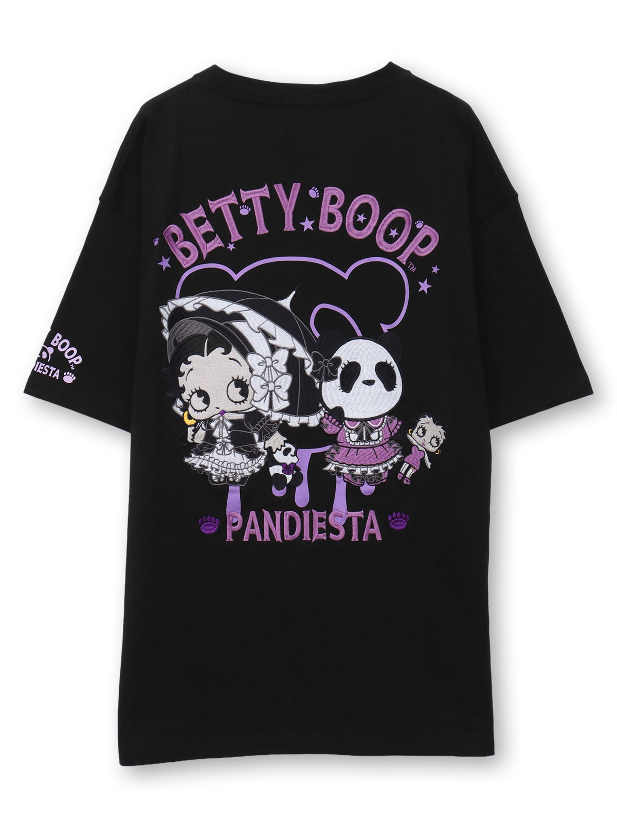 【PANDIESTA JAPAN×BETTY BOOP】“ゴスロリベティ”刺繍入りTシャツ
