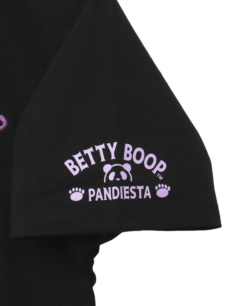 【PANDIESTA JAPAN×BETTY BOOP】“ゴスロリベティ”刺繍入りTシャツ